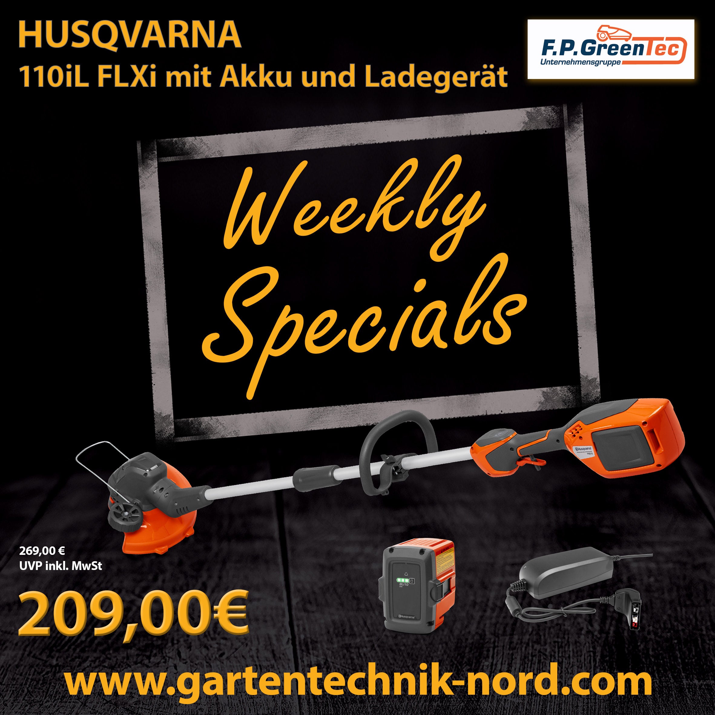 Husqvarna Rasentrimmer 110iL FLXi - Black Friday Aktion