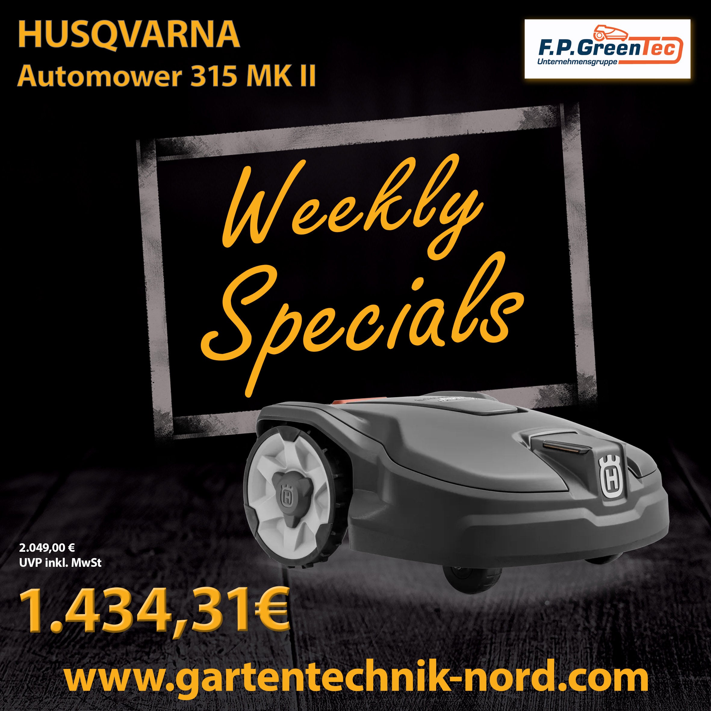 Husqvarna Automower® 315 - Black Friday Aktion